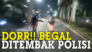 VIDEO Dua Begal Bermotor Ditembak, Setelah Merampok Sepeda Motor Remaja di Daerah Cakung