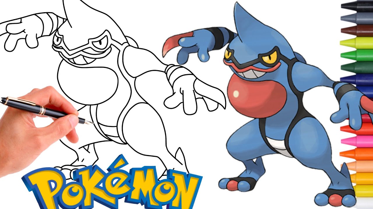 Como Desenhar o POKÉMON TOXICROAK 