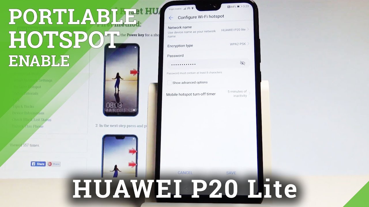  New How to Set Up Portable Hotspot in HUAWEI P20 Lite - Wi-Fi Sharing |HardReset.Info