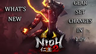 Nioh 2 | GEARSET CHANGES IN PATCH 1.09 | Compared to Patch 1.08