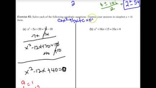 4.6: Solving Quadratic Equations with Complex Solutions