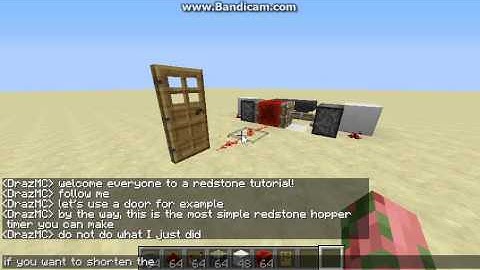 Minecraft - Tutorial: Hopper Timer - Simple Form