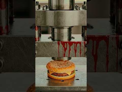 Hydraulic Press vs Burger 😳 | Satisfying Crush