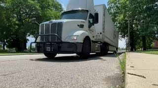Truck traffic returns to neighborhood near Detroit Stellantis plant