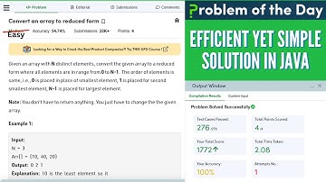 Convert an array to reduced form GFG Practice POTD || GFG POTD Easy yet Efficient Solution
