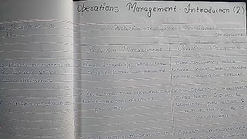 #2 Operations Management - Introduction