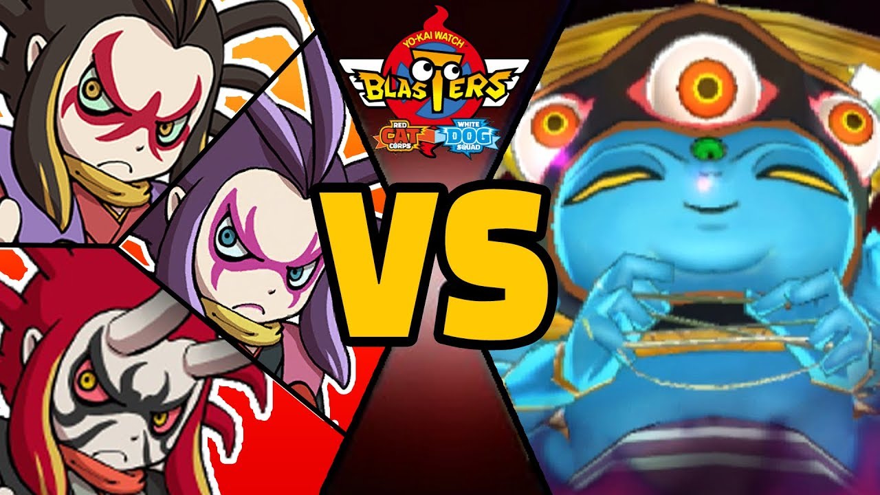 Йо-кай-паук против Ультра Кэт Крайдел в Yo-kai Watch Blasters (Theme Team)
