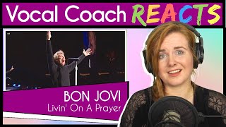 Vocal Coach reacts to Bon Jovi - Livin' On A Prayer (Live)