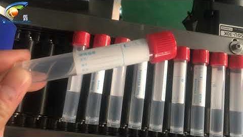 Automatic rapid test tube labeling machine test video