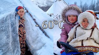 Living in Far North in winter and autumn. North Nomads of Russia.  Ural mountains. Full film