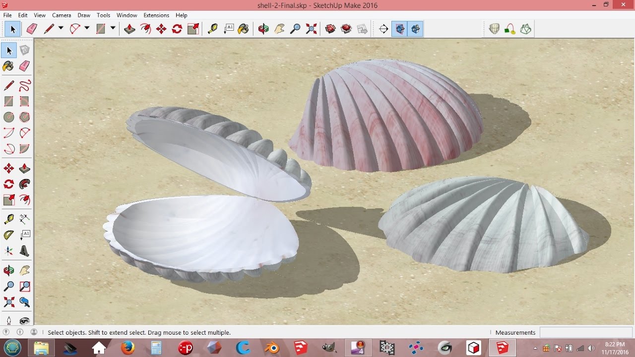SketchUp: Seashell Models For Design Ideas - YouTube