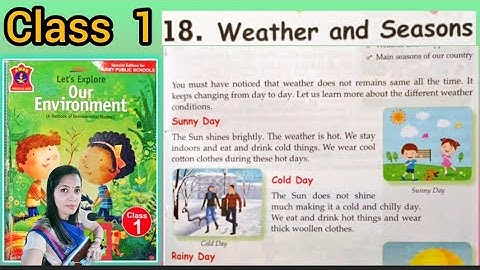 WEATHER AND SEASONS , Class 1(Chapter 18 ) # Lets explore our environment # E.V.S