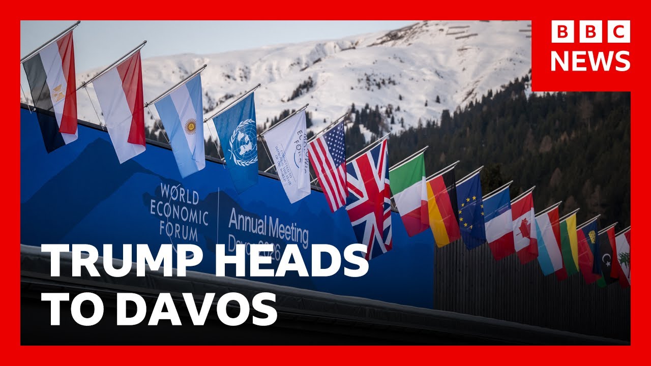 President Trump heads to Davos as Greenland tensions rise | BBC News