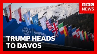 President Trump heads to Davos as Greenland tensions rise | BBC News