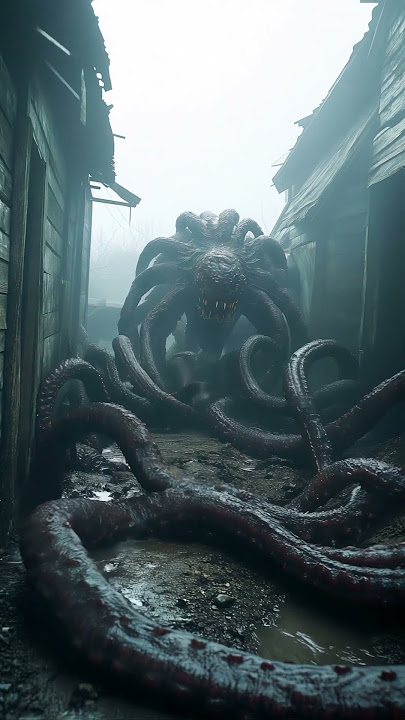 AI Horror Tentacle Monster in Mud #ai #horror #monster #weird #creepy