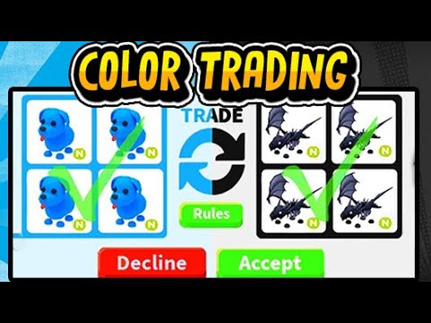 Color Trading Challenge In Adopt Me I Color Traded Legendary Pets August 2020 Roblox Youtube - free robux 967k