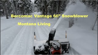 Snow Removal with a Bercomac Vantage 66' snow blower and CanAm Defender HD8  Part One