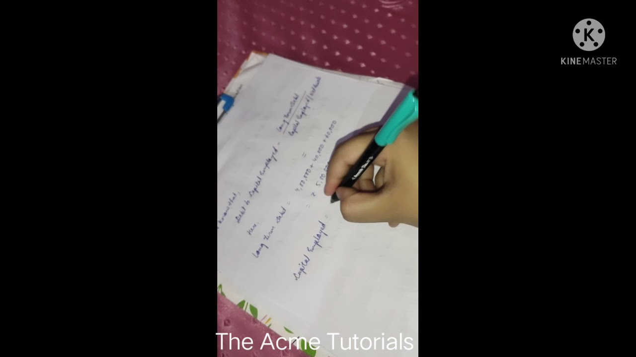 debt to capital employed ratio -tyoe of solvency ratio