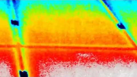 Photovoltaic Solar Maintenance Check With Infrared Camera