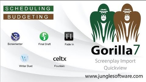 Screenplay Import Quickview into Gorilla Scheduling