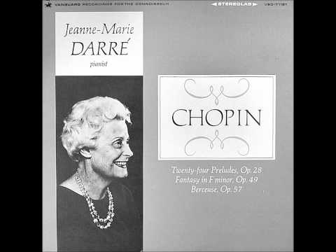 JEANNE-MARIE DARRE plays CHOPIN 24 Préludes Op.28 (1965)