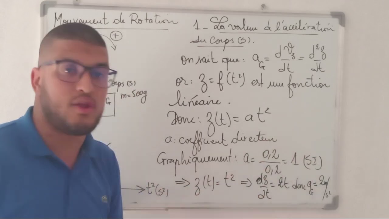 Mouvement de rotation exercice 2Bac SM , Spc et SVT