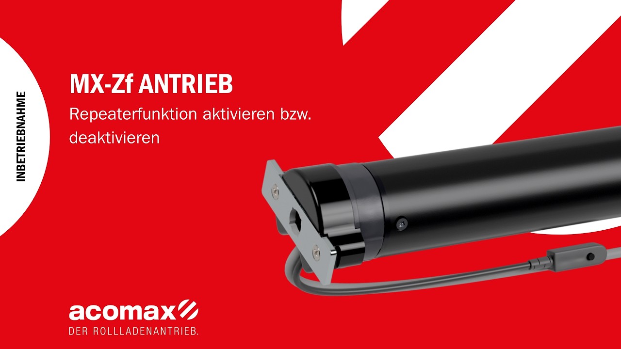 acomax MX-Zf Repeaterfunktion aktivieren bzw. deaktivieren - YouTube