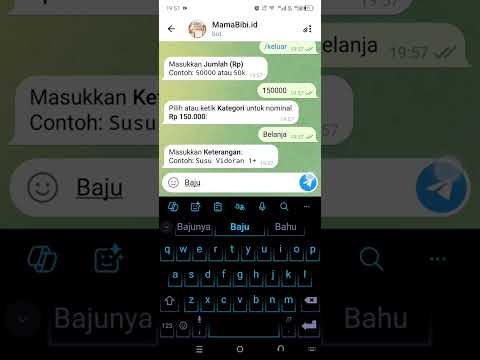 Pembukuan Support Telegram