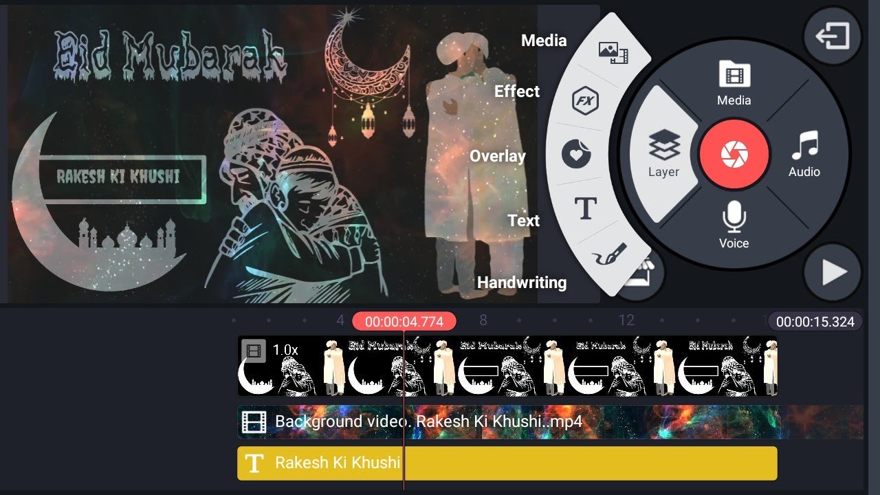 Eid Mubarak trending video editing in kinemaster | eid mubarak video editing kaise kare