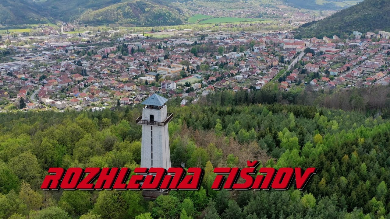 Tišnov rozhledna z dronu