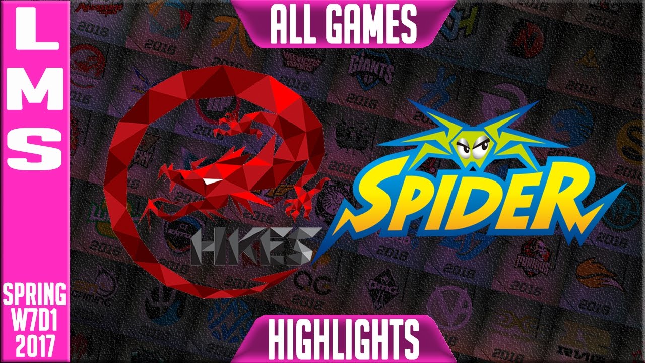 Hong Kong Esports vs Wayi Spider Highlights All Games - LMS W7D1 Spring 2017 HKE vs WS All Games