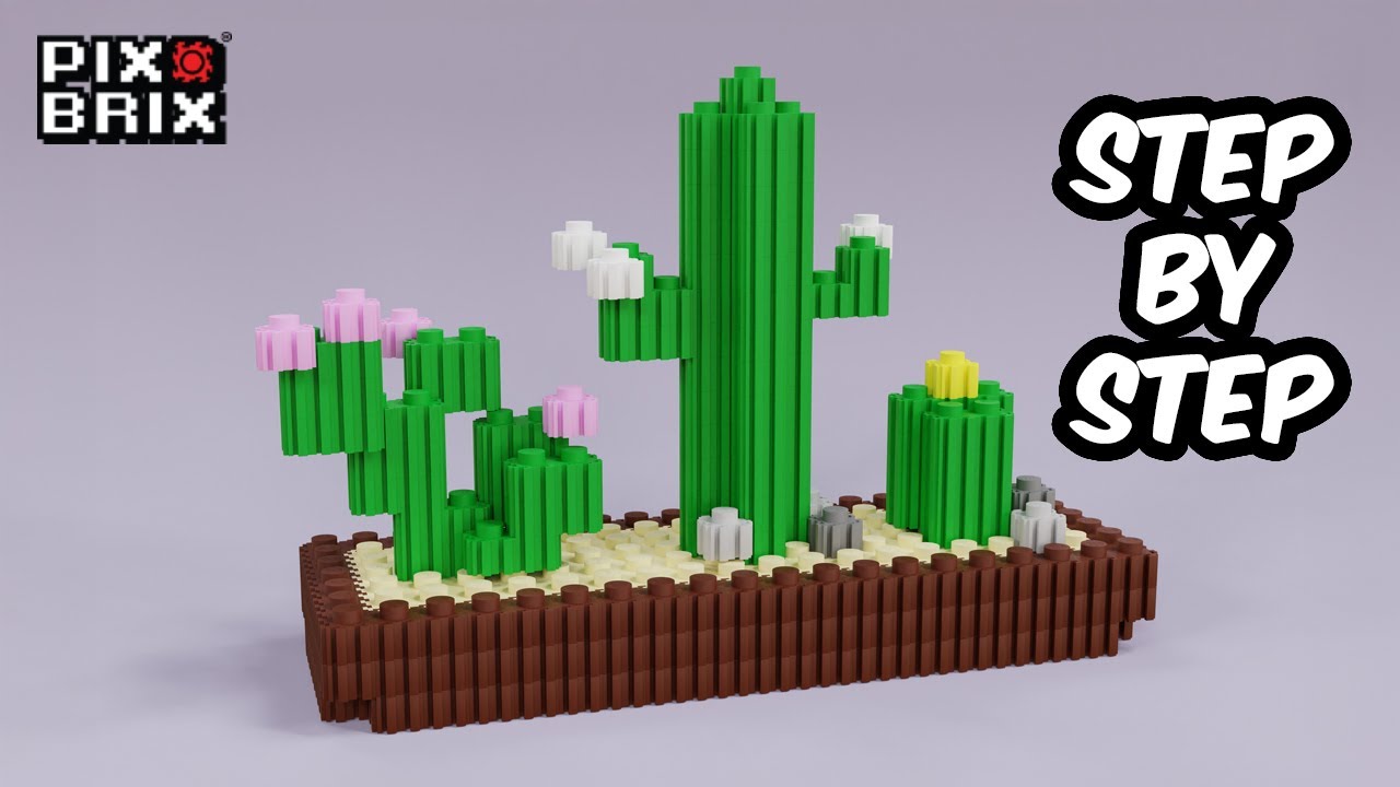 MINI CACTUS TERRARIUM - Pix Brix Instructions