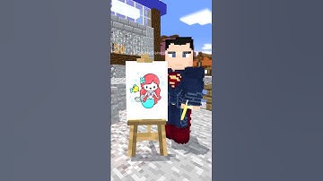 HELP Herobrine Draw MERMAID Vs Barbie vs Mario vs Superman (Bones - Imagine Dragons) #shorts #draw