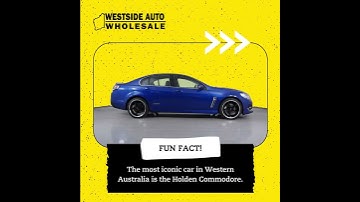 𝐅𝐔𝐍 𝐅𝐀𝐂𝐓: The Holden Commodore is most iconic car in Western Australia.