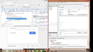 Gmail Login Test with Selenium IDE