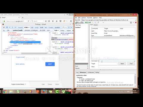 Gmail Login Test with Selenium IDE