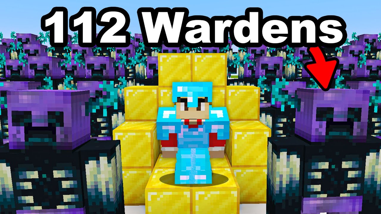Using 112 Netherite Wardens To Kill A Stacked Player...