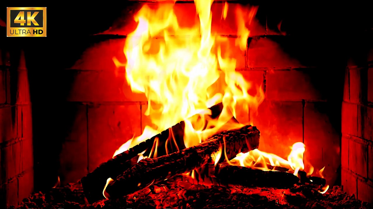 6 Hour Relaxing Fireplace in 4K | Cozy Crackling Fire Sounds for Deep ...