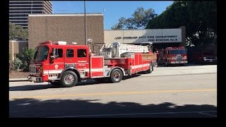 LOS ANGELES FIRE DEPARTMENT LIGHT FORCE 3 (TRUCK 3 AND ENGINE 203) RESPONDING