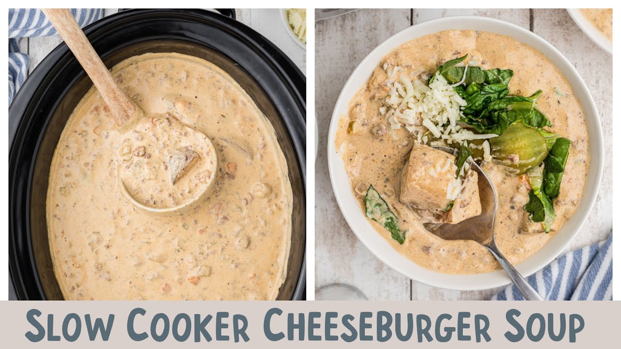 Crock Pot Cheeseburger Soup