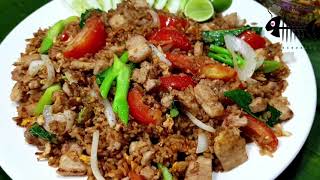 1015 ข้าวผัดซีอิ๊วโบราณ ข้าวผัดวัยเด็ก ทำง่ายๆ ไม่ยุ่งยาก Thai fried rice pork and egg