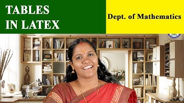 Tables in Latex | Dept. of Mathematics | Christ OpenCourseWare