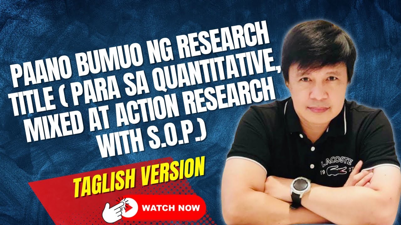 quantitative research title tagalog
