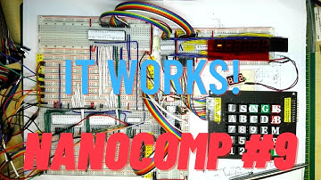 Nanocomp 6809 #9 It works! - 8 Bit Breadboard Micro