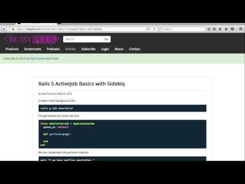 Rails 5 ActiveJob Basics