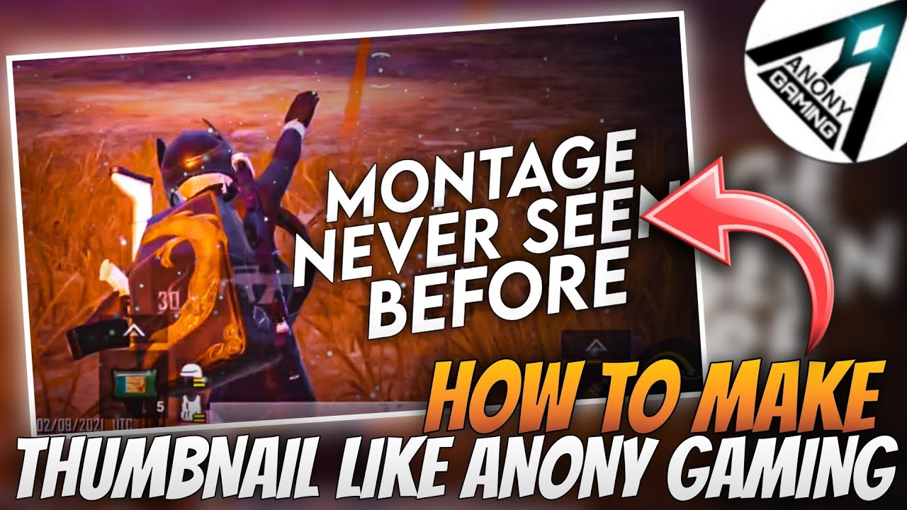 How to make Thumbnail like Anony Gaming | Thumbnail tutorial like YoutubeGod ( EASY )