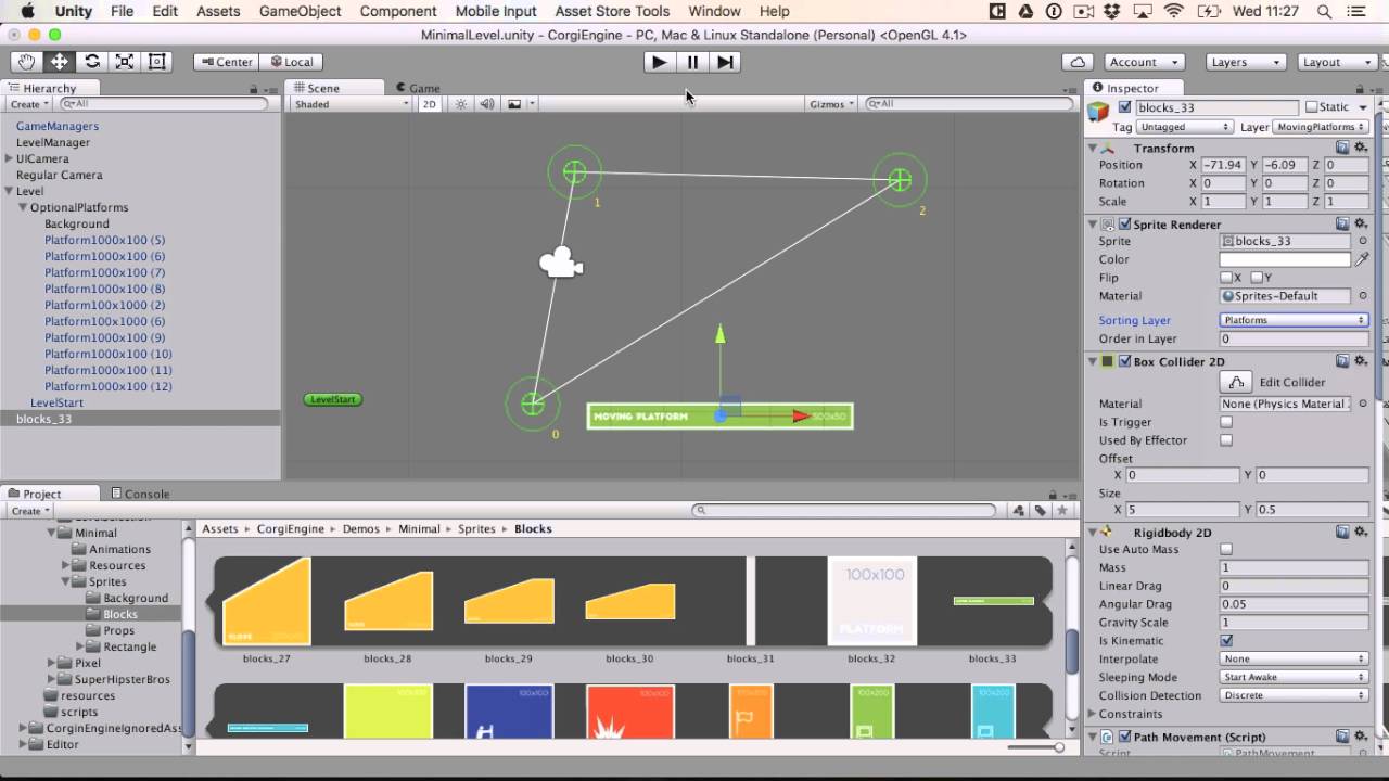 Corgi Engine Tutorial : Moving Platforms - YouTube