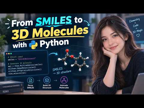Python for Chemistry: SMILES to 3D Ray-Traced Molecular Video in Less Than 5 Minutes