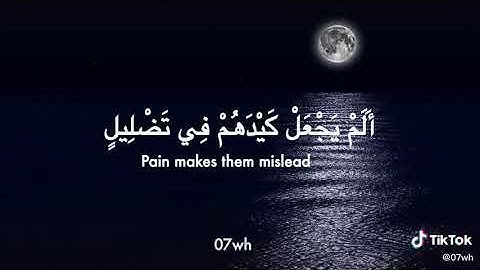 سورة الفيل أَلَم تَرَ كَيْفَ فَعَلَ رَبٌكَ بِأَصْحَابِ الْفِيلِ ❤✍💖