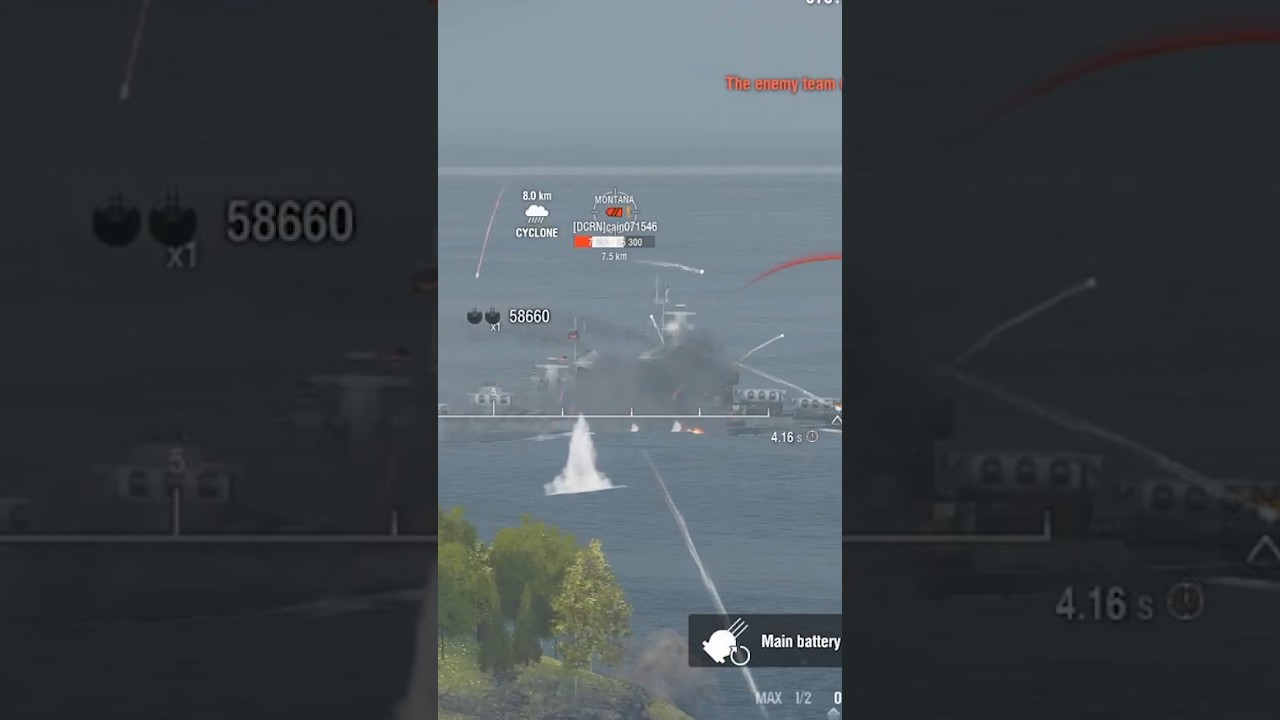 Insane Shot #shorts #gaming #worldofwarships #twitch #moments #live #funny #memes #comedy